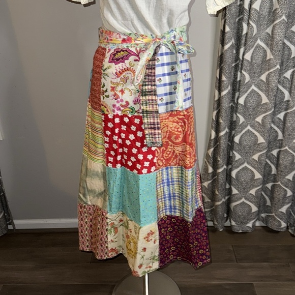 Raggedy Anne Marie Patchwork Maxi Wrap Skirt - Picture 4 of 6